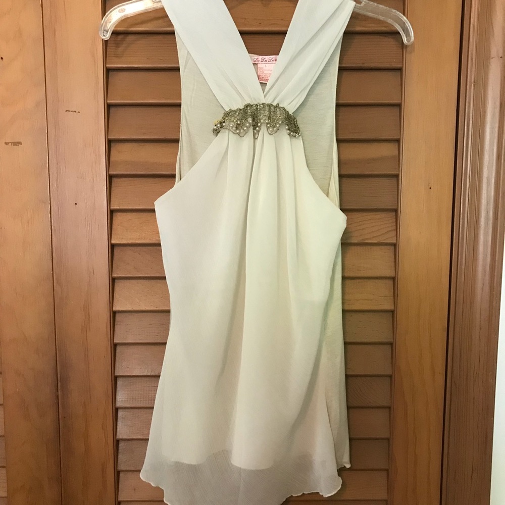 Lu Lu Lame Embellished Top